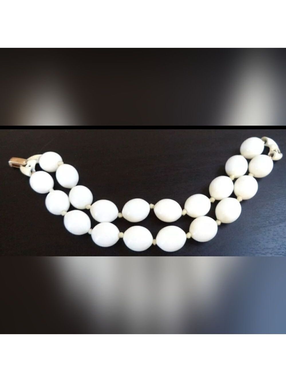 *RARE* STUNNING VINTAGE ESTATE SIGNED CROWN TRIFARI DBL STRAND 8" BRACELET G4931